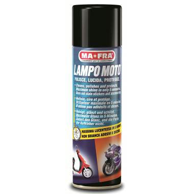 Lampo moto spray  250мл. Нейтральный очищающий спрей-полироль комби­нированного действия.